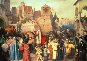 Il duca Leopoldo il Glorioso (1176-1230) entra a Vienna al suo ritorno dalle Crociate
